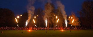 Pyro-/Flammenshow im Luísenpark Mannheim